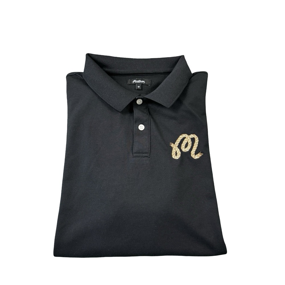 Malbon X Willie Nelson Black Performance S/S Polo Short Size Medium